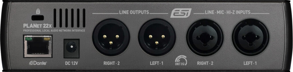 ESI planet 22x network audio interface back side